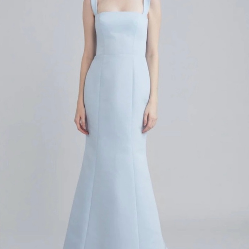Amsale Ida Bridesmaid Dress size 2/4 (ice blue color)